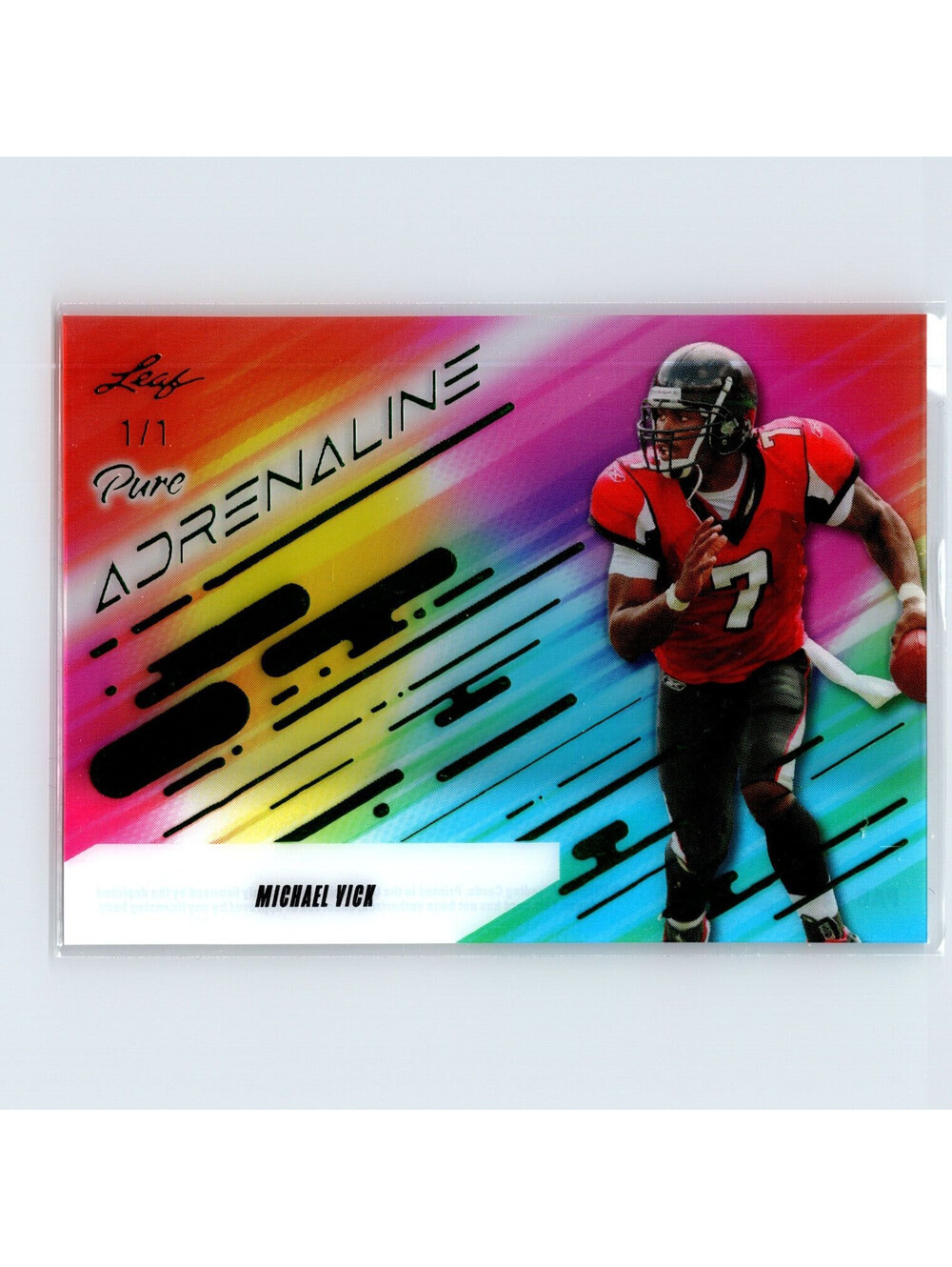 2025 Leaf Pure Adrenaline Michael Vick PAB-34 Green Acetate 1/1 Atlanta Falcons